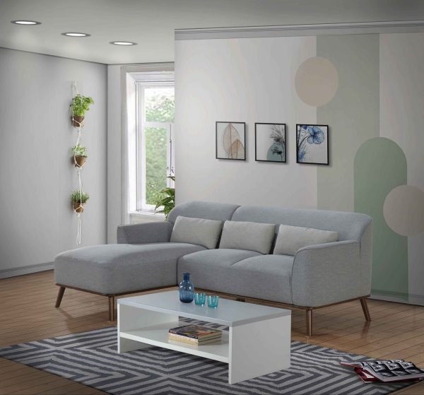 Sofa Sudut Kanan IT 3090 LS – Fabric Mia Grey