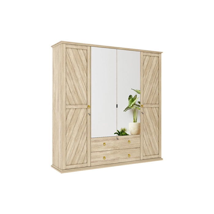 Lemari Pakaian Elvia 4P Dakota Oak