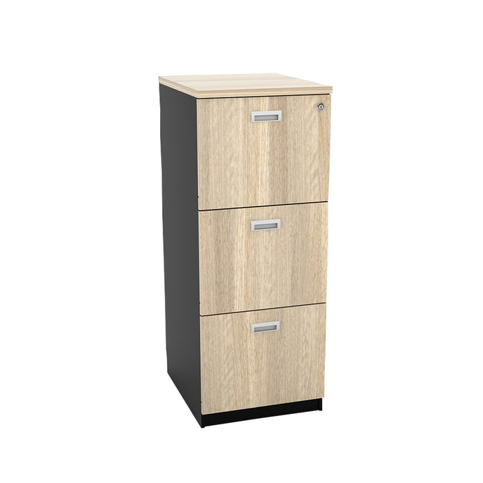 Kabinet Kantor Gunter 3 Light Oak – Black