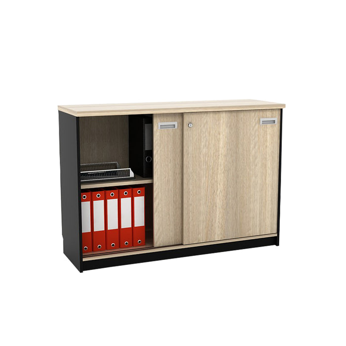 Kabinet Kantor Gunter 120 SL Light Oak – Black