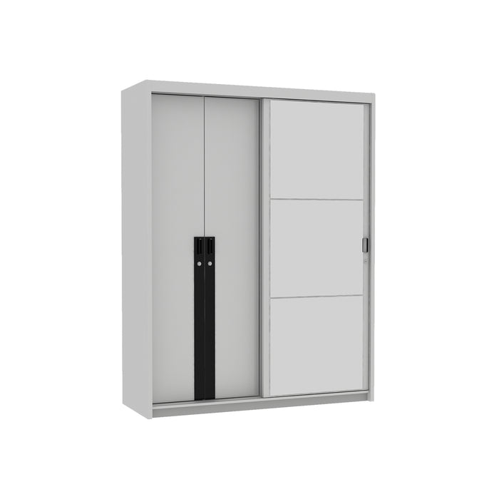 Lemari Pakaian Swing & Sliding Door Iowa164 – White Glossy