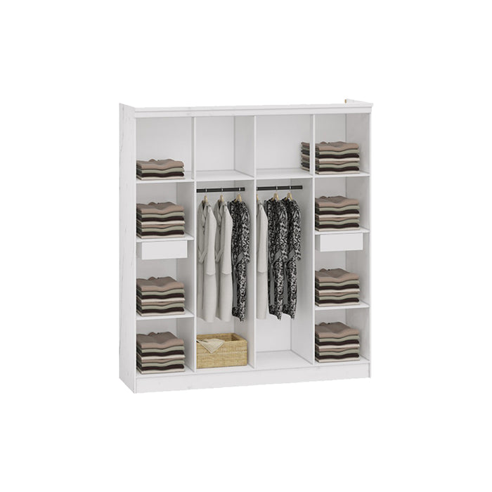 Lemari Pakaian 4P Jose – White Marble