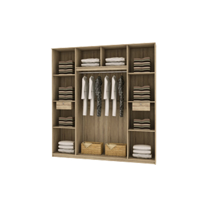 Lemari Pakaian Nava 4P Dakota Oak